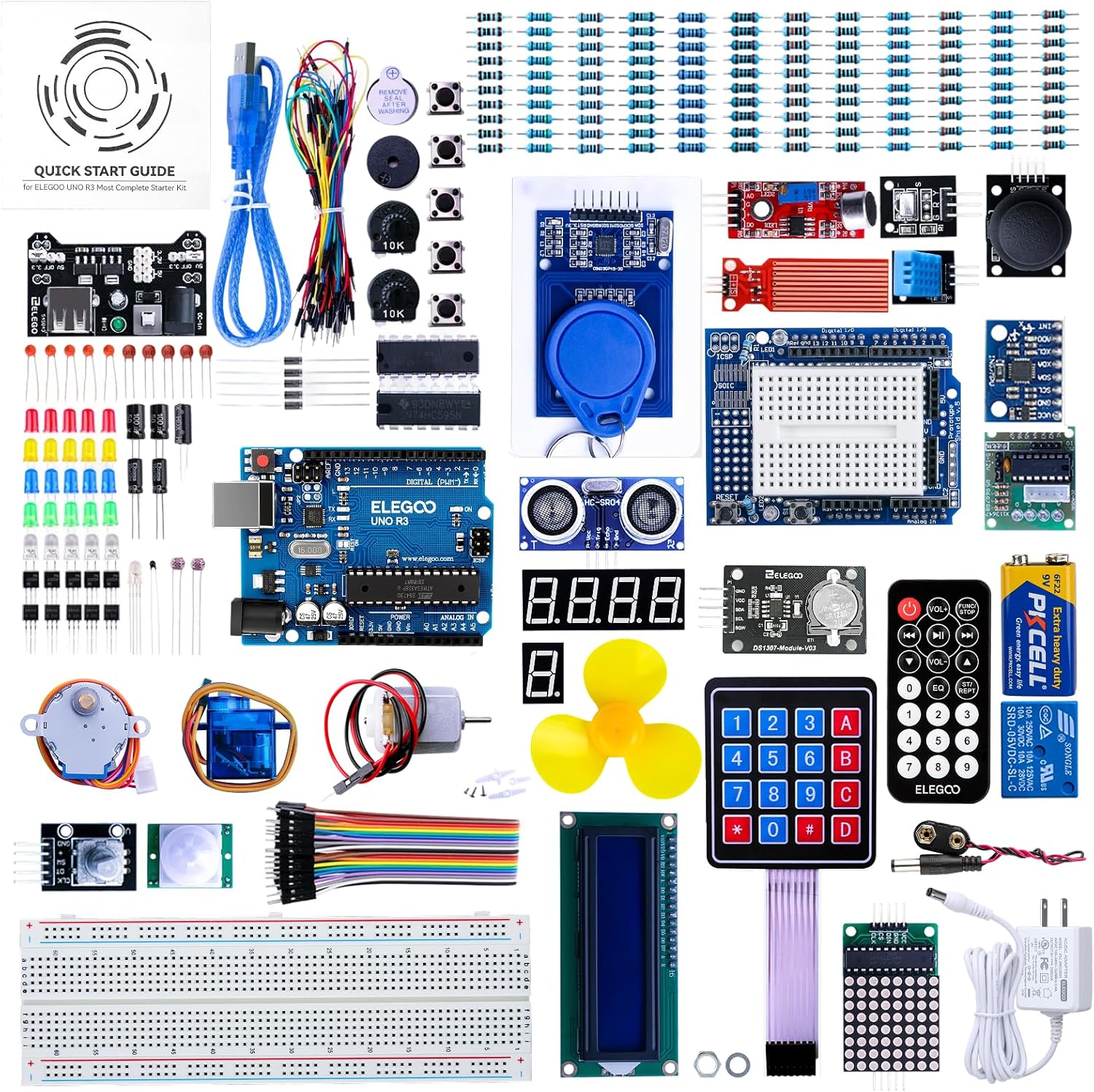 Kit Completo ELEGOO UNO R3 para Proyectos de Arduino con Tutorial