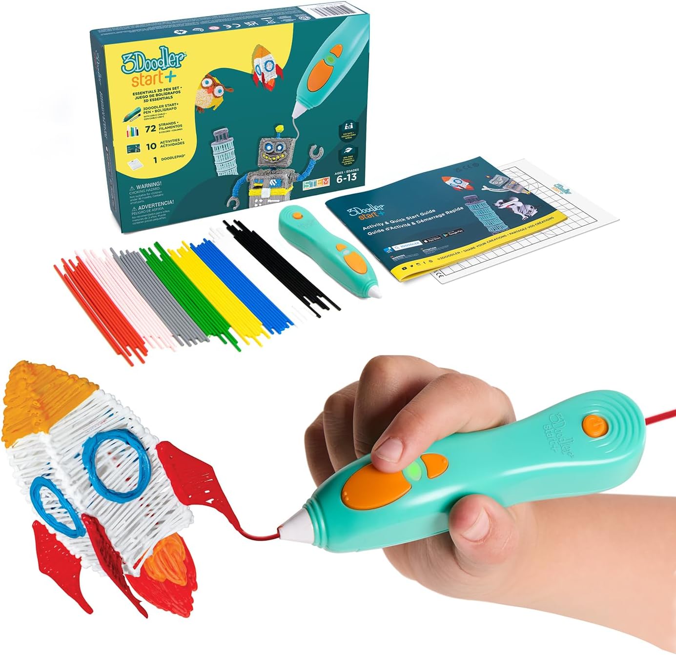 Lápiz 3D 3Doodler Start+ Essentials para Niños desde 6 Años